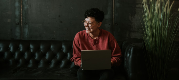 Person with laptop